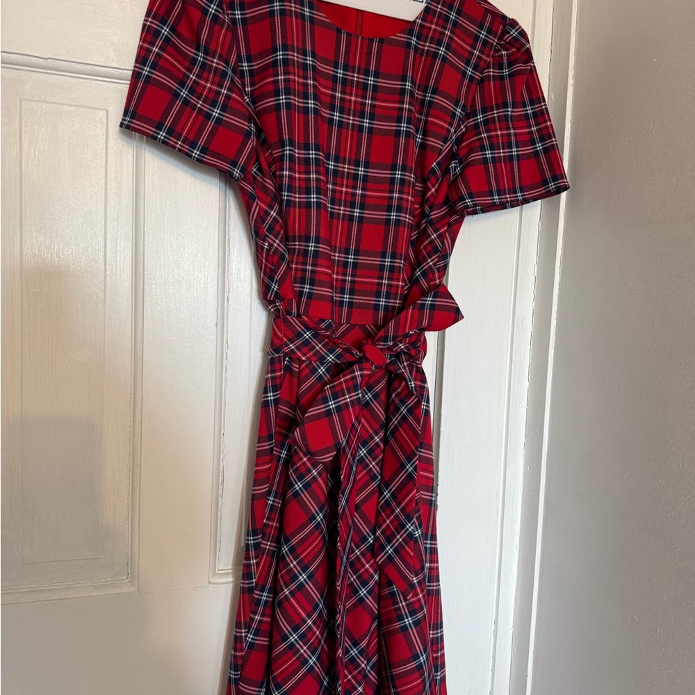 Red Tartan Plaid Draper James Dress Size 4